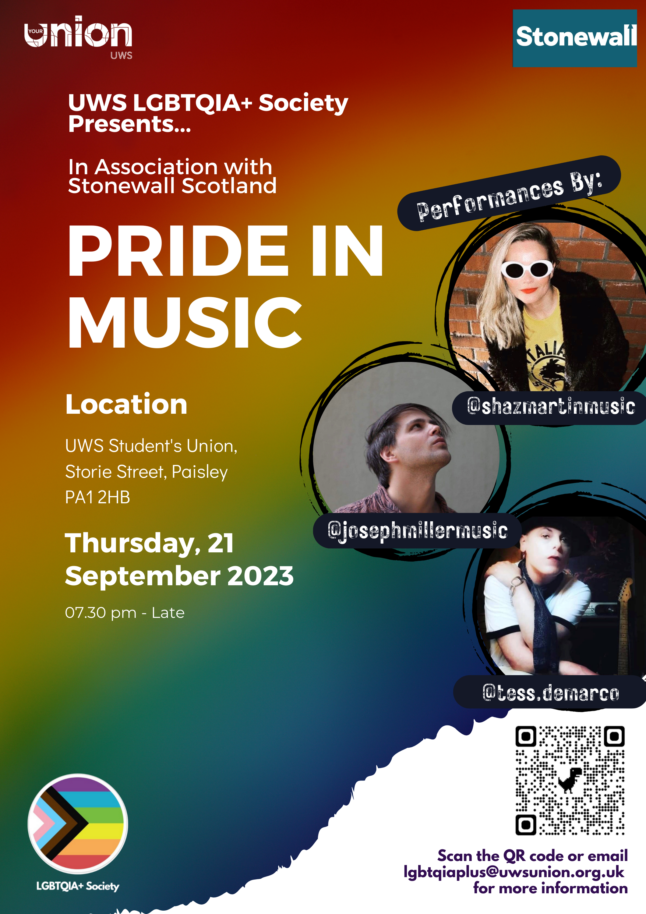 UWS to hold LGBTQIA+ Pride in Music Event
